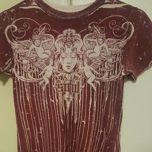 Sinful Burgundy tee
